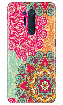 Rangoli art2 Mobile Back Case for OnePlus 8 Pro (Design - 29)
