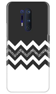 Black white Pattern2Mobile Back Case for OnePlus 8 Pro (Design - 83)