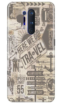 Travel Mobile Back Case for OnePlus 8 Pro  (Design - 104)