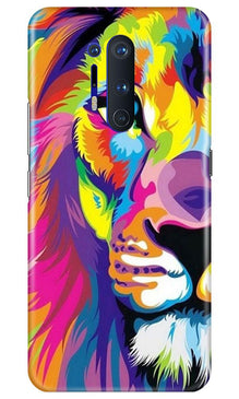 Colorful Lion Mobile Back Case for OnePlus 8 Pro  (Design - 110)