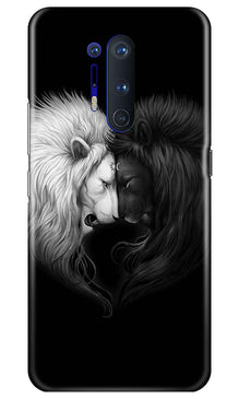 Dark White Lion Mobile Back Case for OnePlus 8 Pro  (Design - 140)