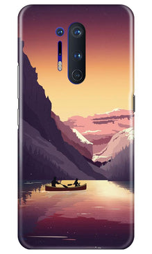 Mountains Boat Mobile Back Case for OnePlus 8 Pro (Design - 181)