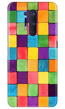 Colorful Square Mobile Back Case for OnePlus 8 Pro (Design - 218)