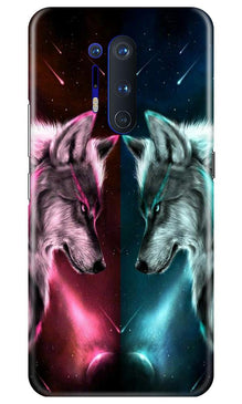 Wolf fight Mobile Back Case for OnePlus 8 Pro (Design - 221)