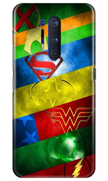 Superheros Logo Mobile Back Case for OnePlus 8 Pro (Design - 251)