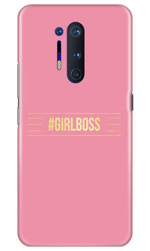 Girl Boss Pink Mobile Back Case for OnePlus 8 Pro (Design - 263)