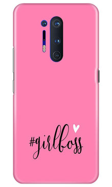 Girl Boss Pink Mobile Back Case for OnePlus 8 Pro (Design - 269)