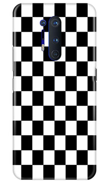 Black White Boxes Mobile Back Case for OnePlus 8 Pro (Design - 372)