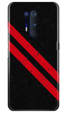 Black Red Pattern Mobile Back Case for OnePlus 8 Pro (Design - 373)