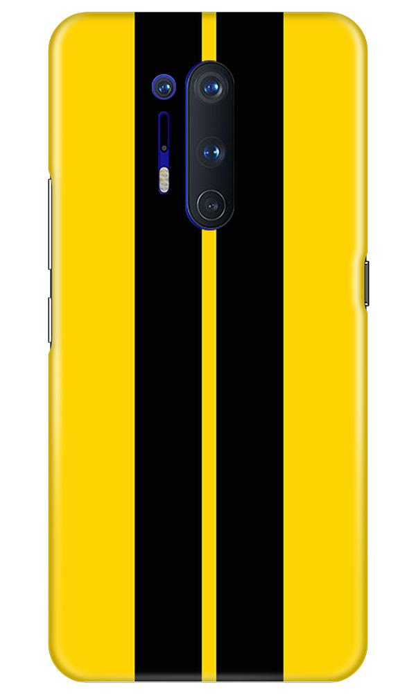 Black Yellow Pattern Mobile Back Case for OnePlus 8 Pro (Design - 377)
