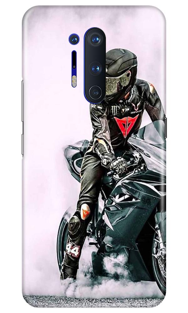 Biker Mobile Back Case for OnePlus 8 Pro (Design - 383)