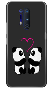 Panda Love Mobile Back Case for OnePlus 8 Pro (Design - 398)