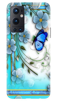Blue Butterfly Mobile Back Case for OnePlus 9 Pro (Design - 21)