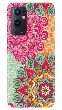 Rangoli art2 Mobile Back Case for OnePlus 9 Pro (Design - 29)