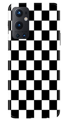 Black White Boxes Mobile Back Case for OnePlus 9 Pro (Design - 372)