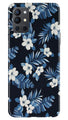 White flowers Blue Background2 Case for OnePlus 9R