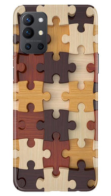 Puzzle Pattern Mobile Back Case for OnePlus 9R (Design - 217)