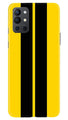 Black Yellow Pattern Mobile Back Case for OnePlus 9R (Design - 377)