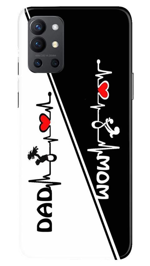 Love Mom Dad Mobile Back Case for OnePlus 9R (Design - 385)