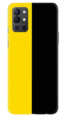 Black Yellow Pattern Mobile Back Case for OnePlus 9R (Design - 397)