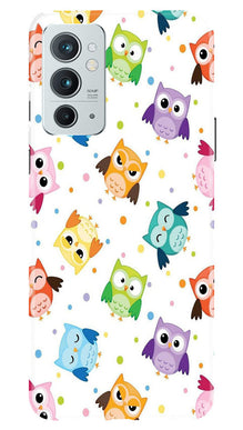 Owl Baground Pattern shore Mobile Back Case for OnePlus 9RT 5G (Design - 13)