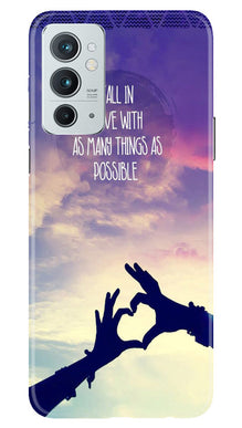 Fall in love Mobile Back Case for OnePlus 9RT 5G (Design - 50)