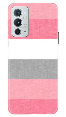 Pink white pattern Mobile Back Case for OnePlus 9RT 5G (Design - 55)