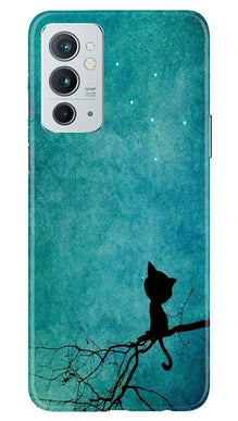 Moon cat Mobile Back Case for OnePlus 9RT 5G (Design - 70)