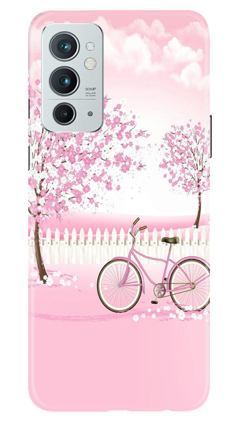 Pink Flowers Cycle Case for OnePlus 9RT 5G(Design - 102)