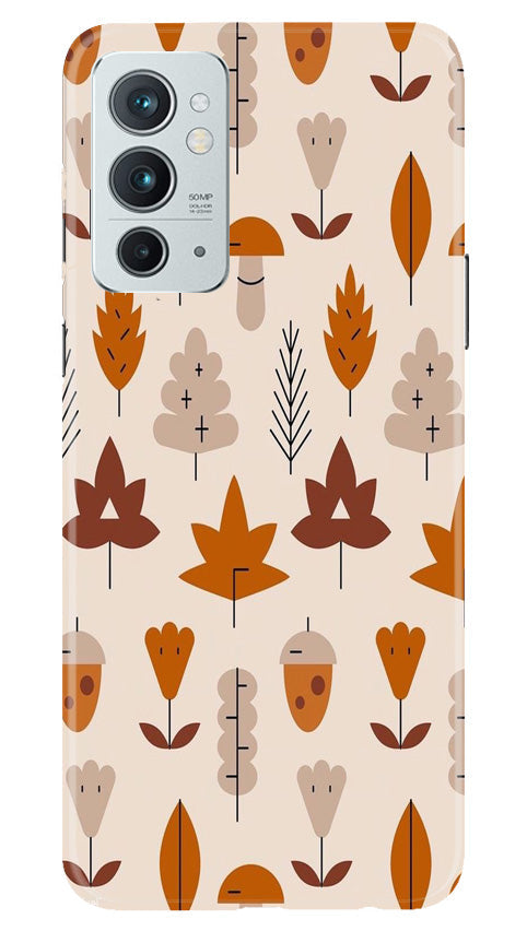 Leaf Pattern Art Case for OnePlus 9RT 5G  (Design - 132)