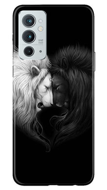 Dark White Lion Mobile Back Case for OnePlus 9RT 5G  (Design - 140)