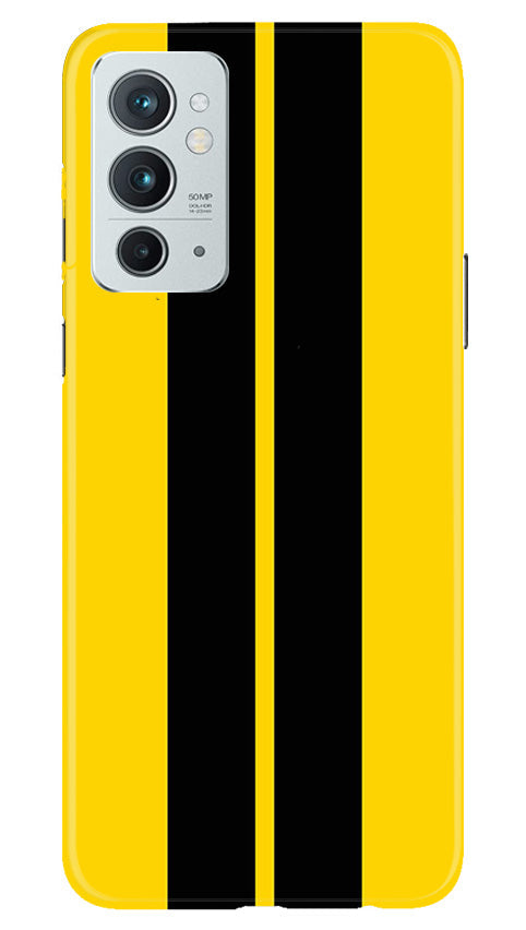 Black Yellow Pattern Mobile Back Case for OnePlus 9RT 5G (Design - 336)