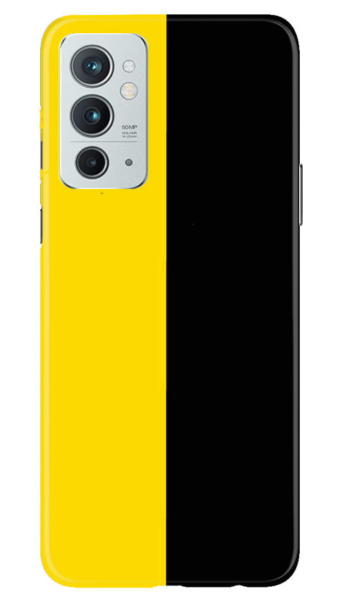 Black Yellow Pattern Mobile Back Case for OnePlus 9RT 5G (Design - 354)