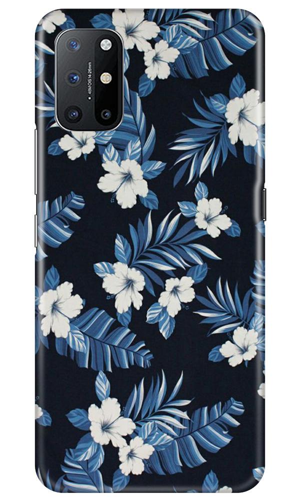 White flowers Blue Background2 Case for OnePlus 8T