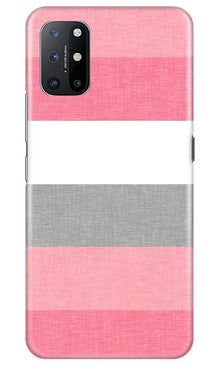 Pink white pattern Mobile Back Case for OnePlus 8T (Design - 55)