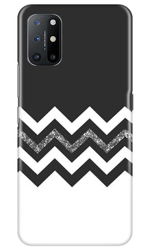 Black white Pattern2Mobile Back Case for OnePlus 8T (Design - 83)