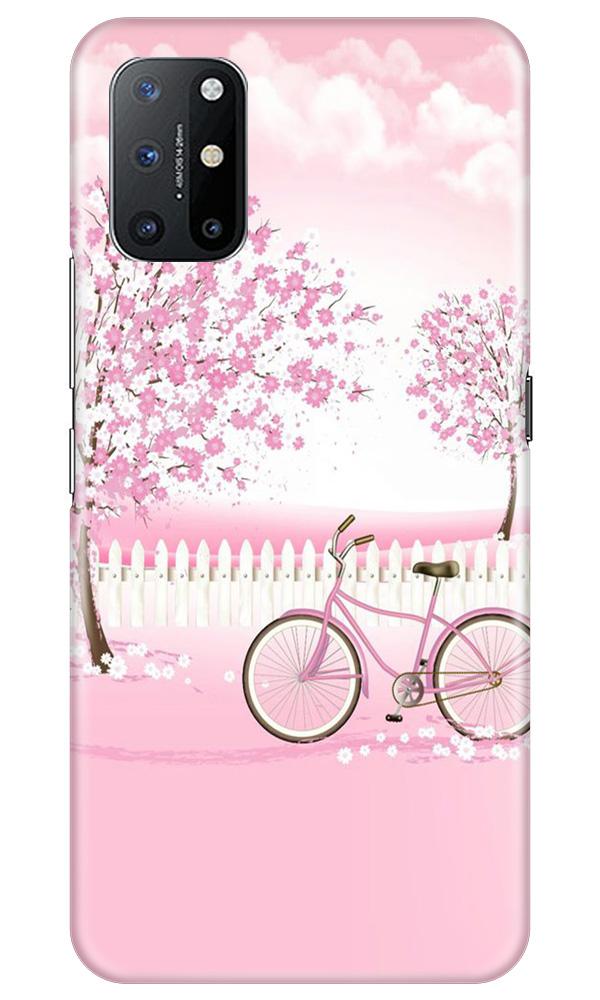 Pink Flowers Cycle Case for OnePlus 8T  (Design - 102)
