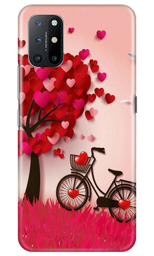 Red Heart Cycle Mobile Back Case for OnePlus 8T (Design - 222)