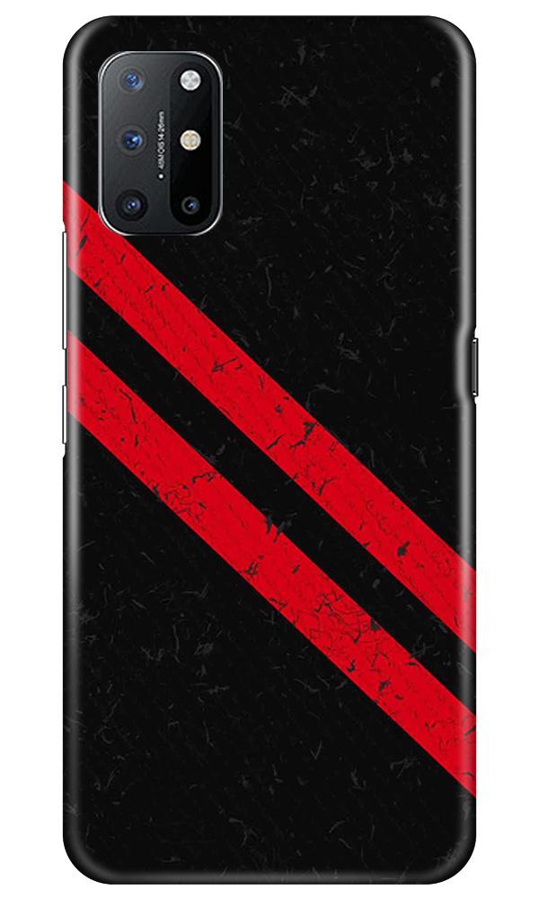Black Red Pattern Mobile Back Case for OnePlus 8T (Design - 373)