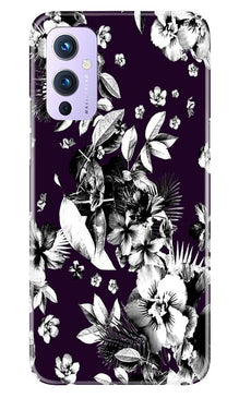 white flowers Mobile Back Case for OnePlus 9 (Design - 7)