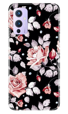 Pink rose Mobile Back Case for OnePlus 9 (Design - 12)