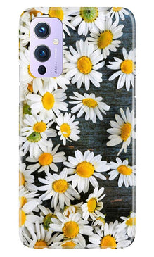 White flowers2 Mobile Back Case for OnePlus 9 (Design - 62)
