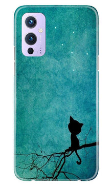 Moon cat Mobile Back Case for OnePlus 9 (Design - 70)