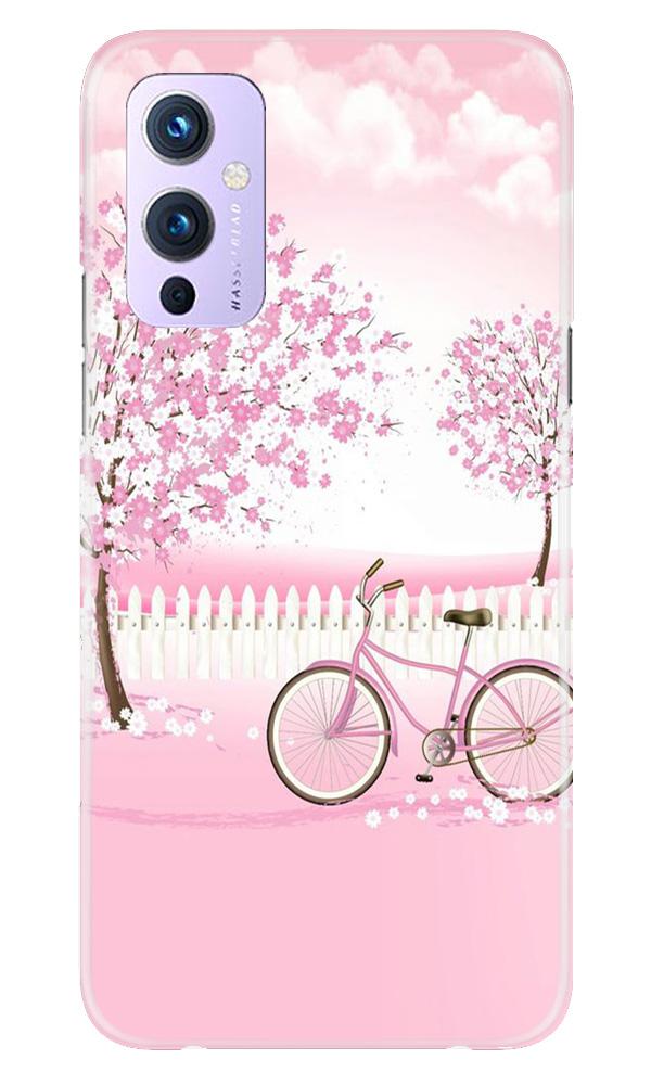 Pink Flowers Cycle Case for OnePlus 9(Design - 102)