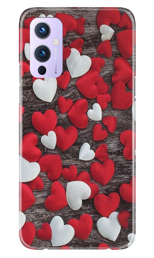 Red White Hearts Case for OnePlus 9(Design - 105)
