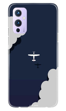 Clouds Plane Mobile Back Case for OnePlus 9 (Design - 196)