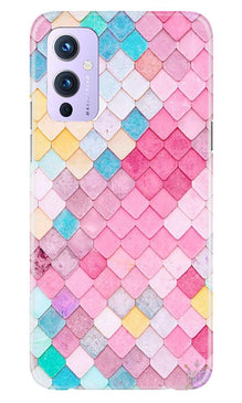 Pink Pattern Mobile Back Case for OnePlus 9 (Design - 215)