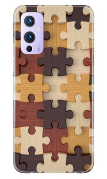 Puzzle Pattern Mobile Back Case for OnePlus 9 (Design - 217)