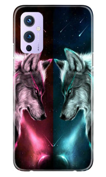 Wolf fight Mobile Back Case for OnePlus 9 (Design - 221)