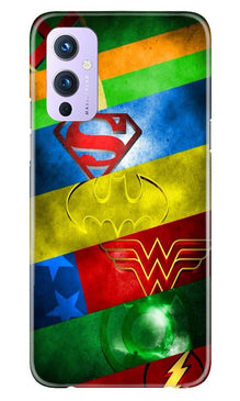 Superheros Logo Mobile Back Case for OnePlus 9 (Design - 251)